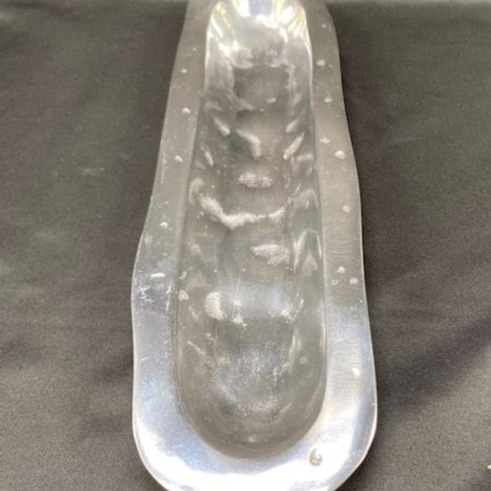 Decorative Distressed Aluminum Cracker/Olive Tray